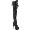 Pleaser - DELIGHT3022 Platform overknee Boots - Black Product image